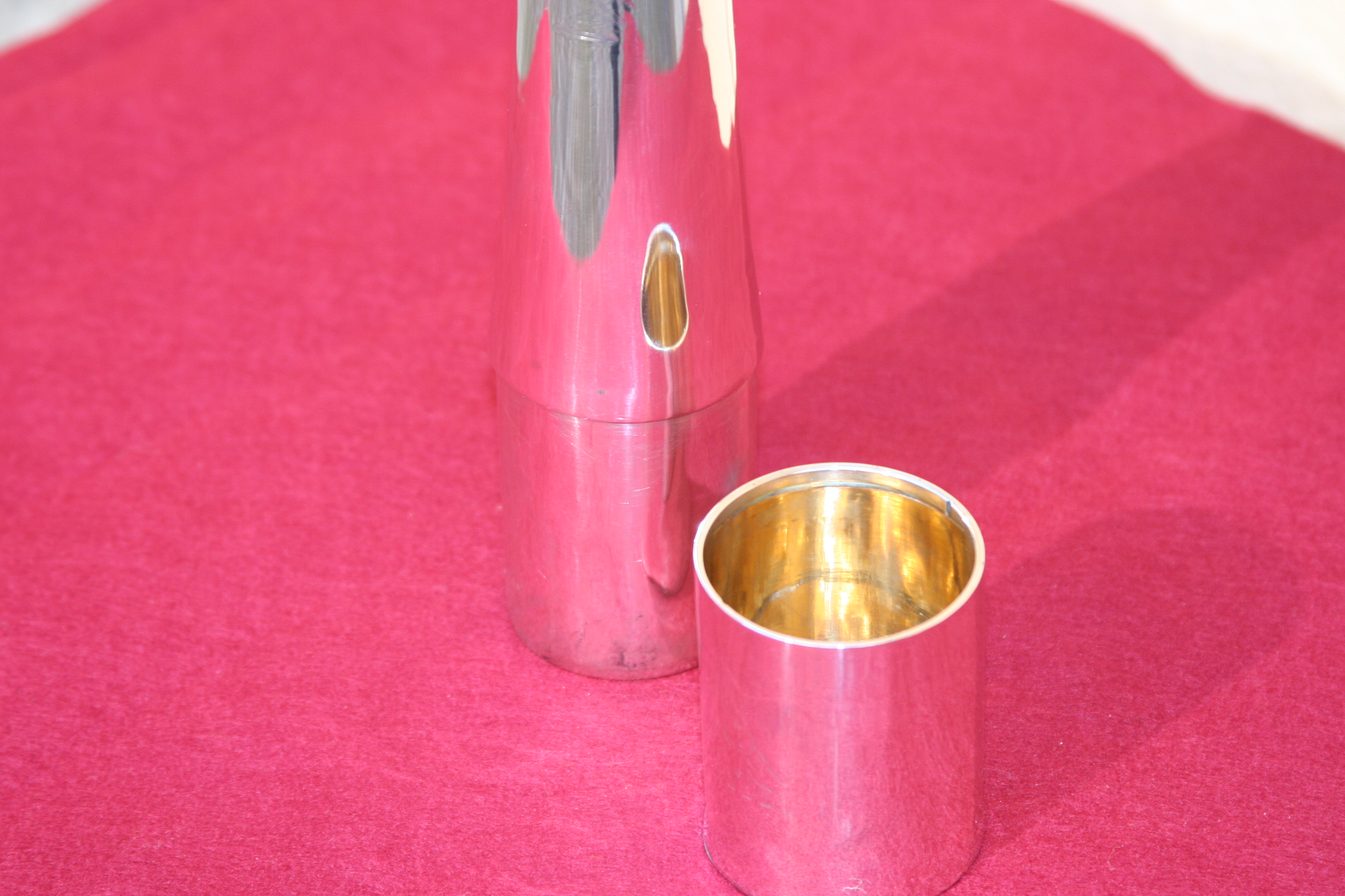 Hunting Flask helt i Silver - Sällsynt i Sverige   SÅLD! - 7