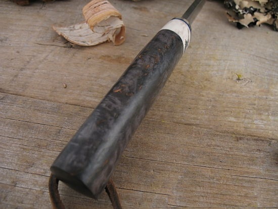 Blue Marlin Scrimshawed High Vanadium Damascus Custom Hunter - 16