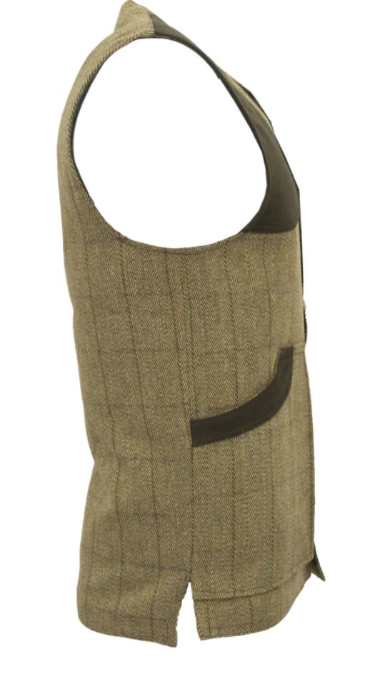 Tweed Shooting Waistcoat - LIGHT SAGE - 3
