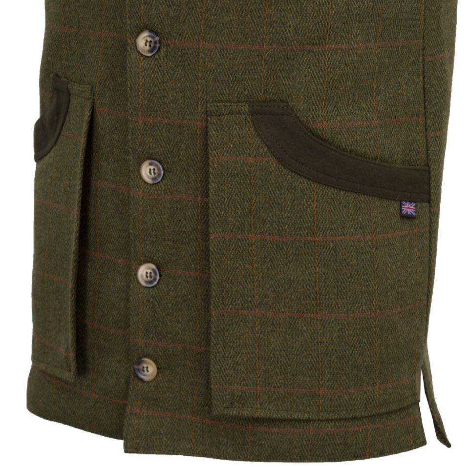 Tweed Shooting Waistcoat - DARK SAGE - 3