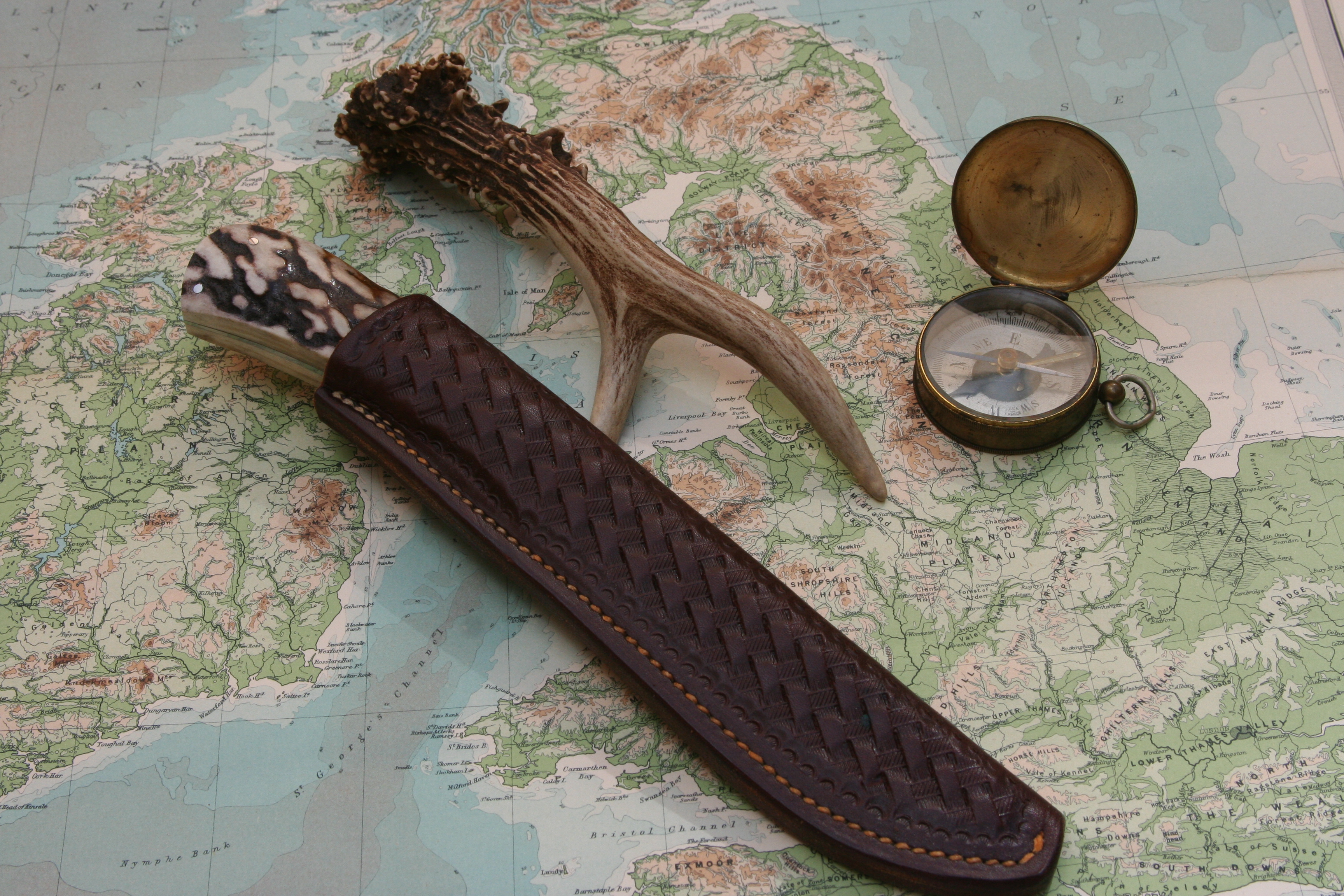 Damascus And Stag - Drop Point Hunter - 3