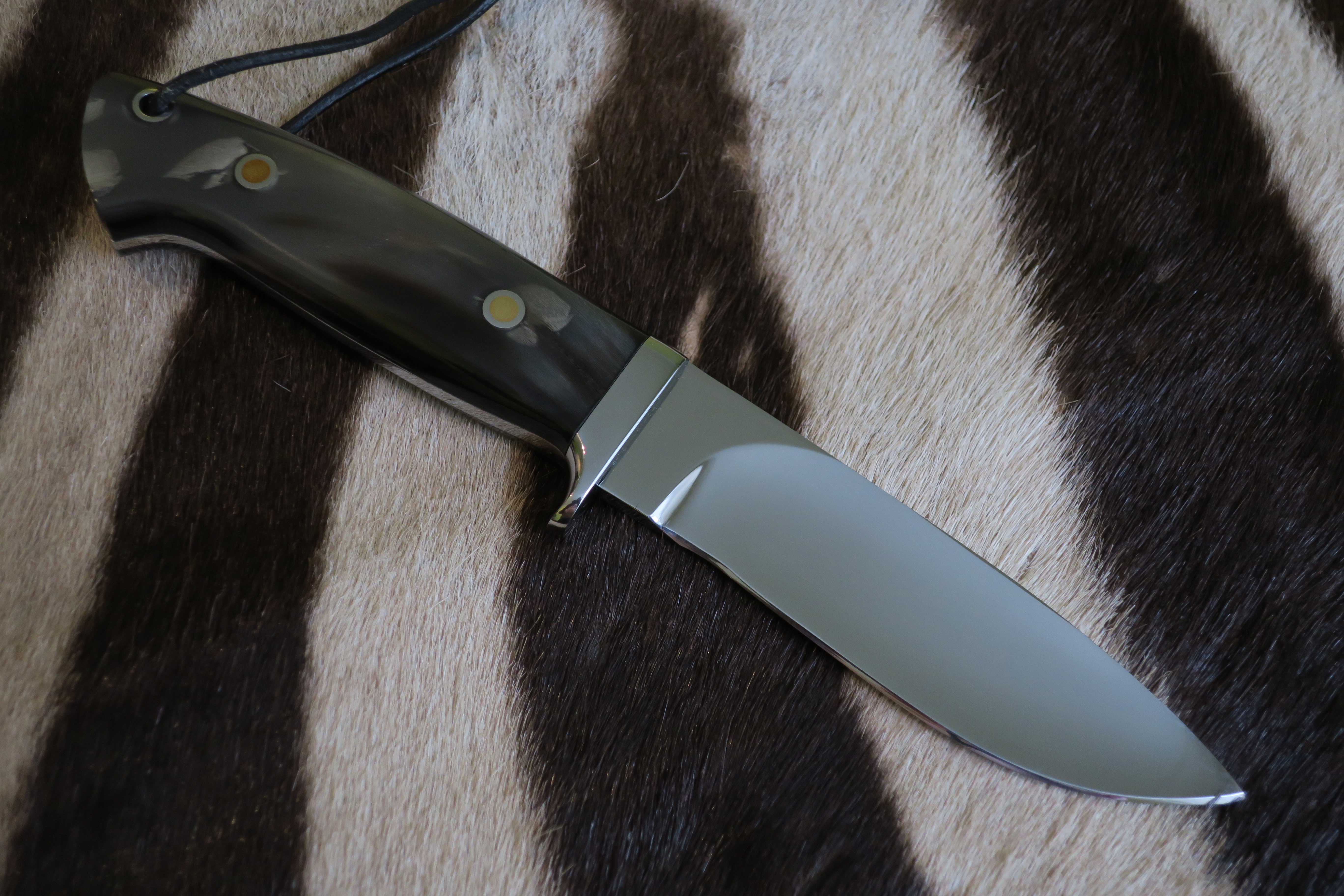 Buffalo Horn Loveless Style Drop Point Hunter - 2