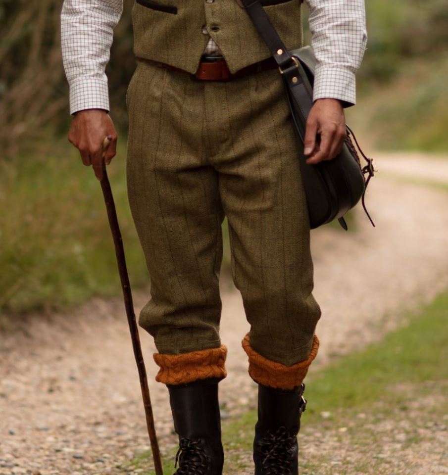 Derby Tweed Shooting Breeks - LIGHT SAGE (Plus Twos)