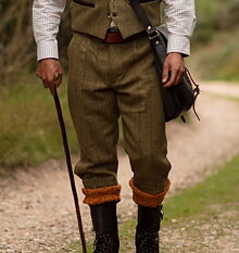 Derby Tweed Shooting Breeks - LIGHT SAGE (Plus Twos)