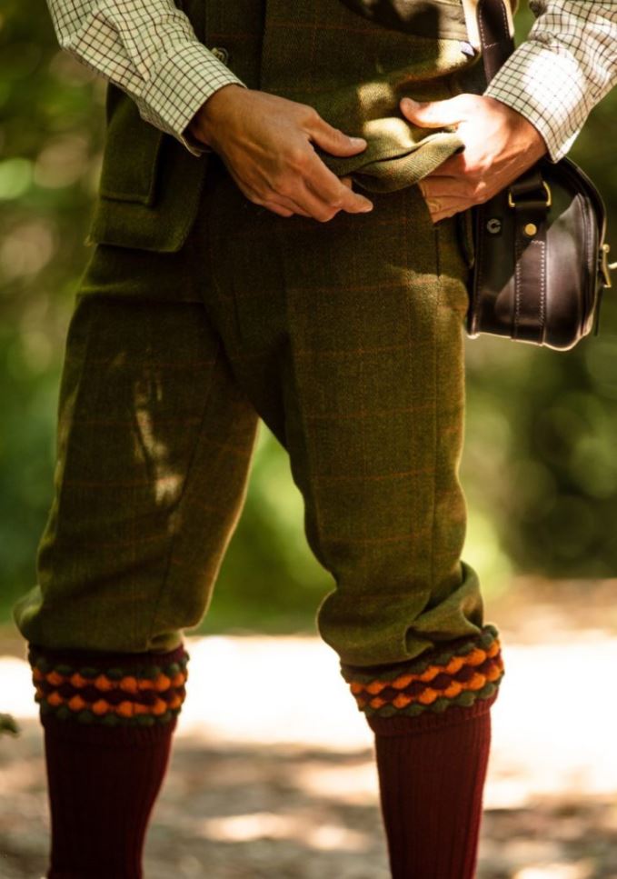 Derby Tweed Shooting Breeks - DARK SAGE (Plus Twos)