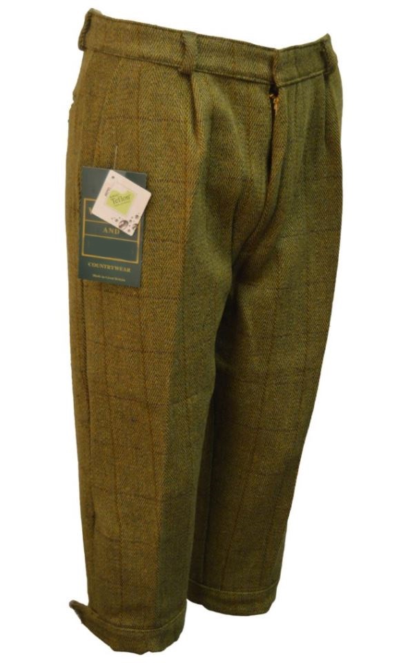 Derby Tweed Shooting Breeks - LIGHT SAGE (Plus Fours) - 4