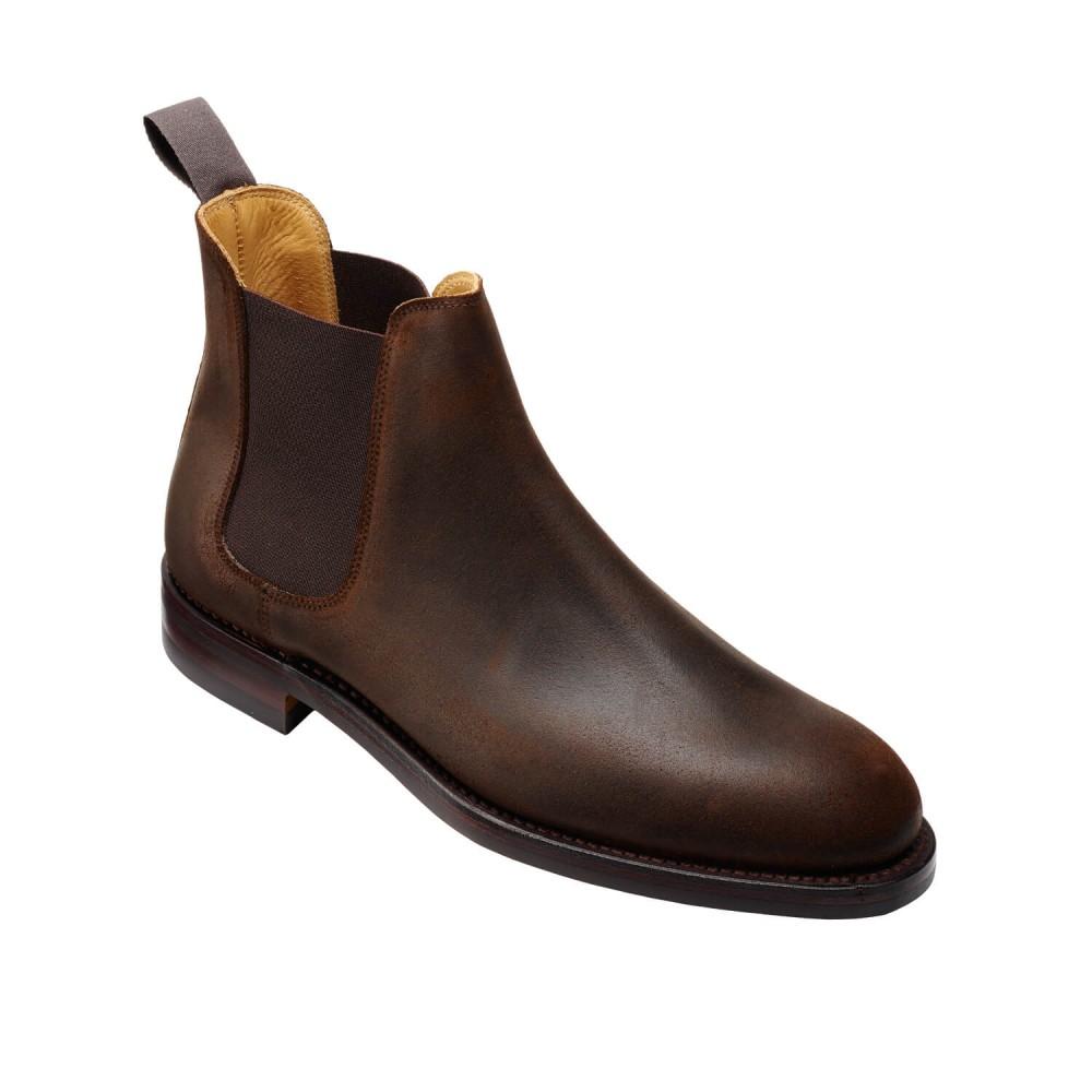 2000:-  RABATT CROCKETT & JONES - CHELSEA V DARK BROWN WAX CALF ‘DAINITE’  - 4