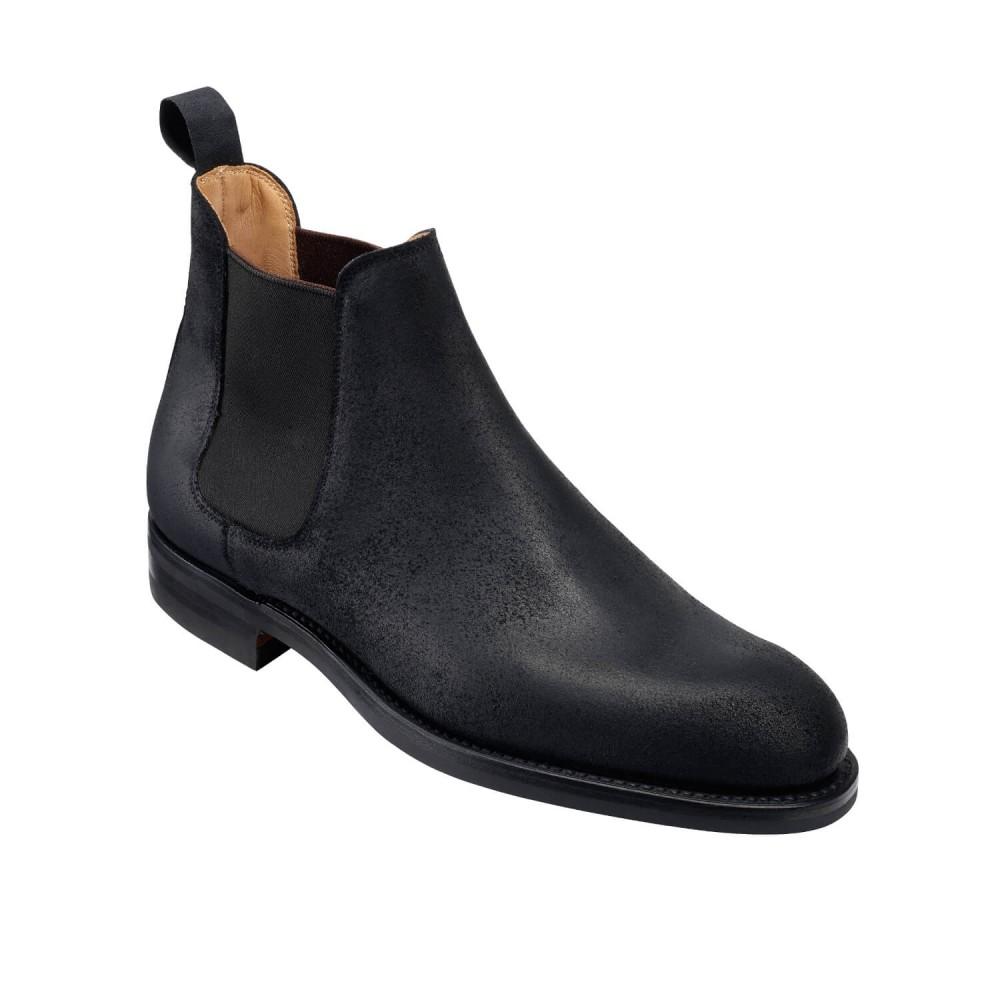 2000:-  RABATT CROCKETT & JONES - CHELSEA V DARK BROWN WAX CALF ‘DAINITE’  - 7