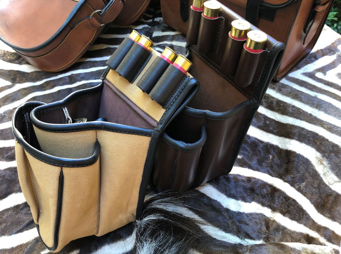 PRISSÄNKT*  Canvas Clay Game Shooting Belt Fitting Shotgun Cartridge Pouch Bag - 3