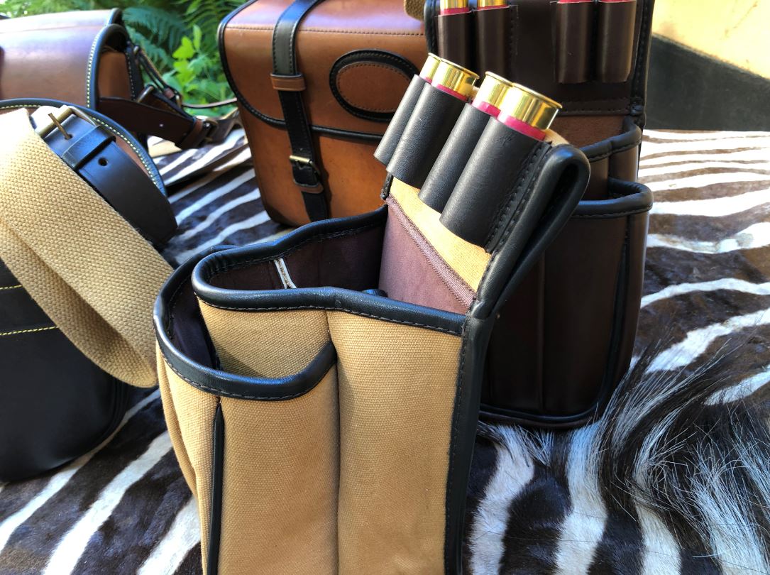 PRISSÄNKT*  Canvas Clay Game Shooting Belt Fitting Shotgun Cartridge Pouch Bag - 2