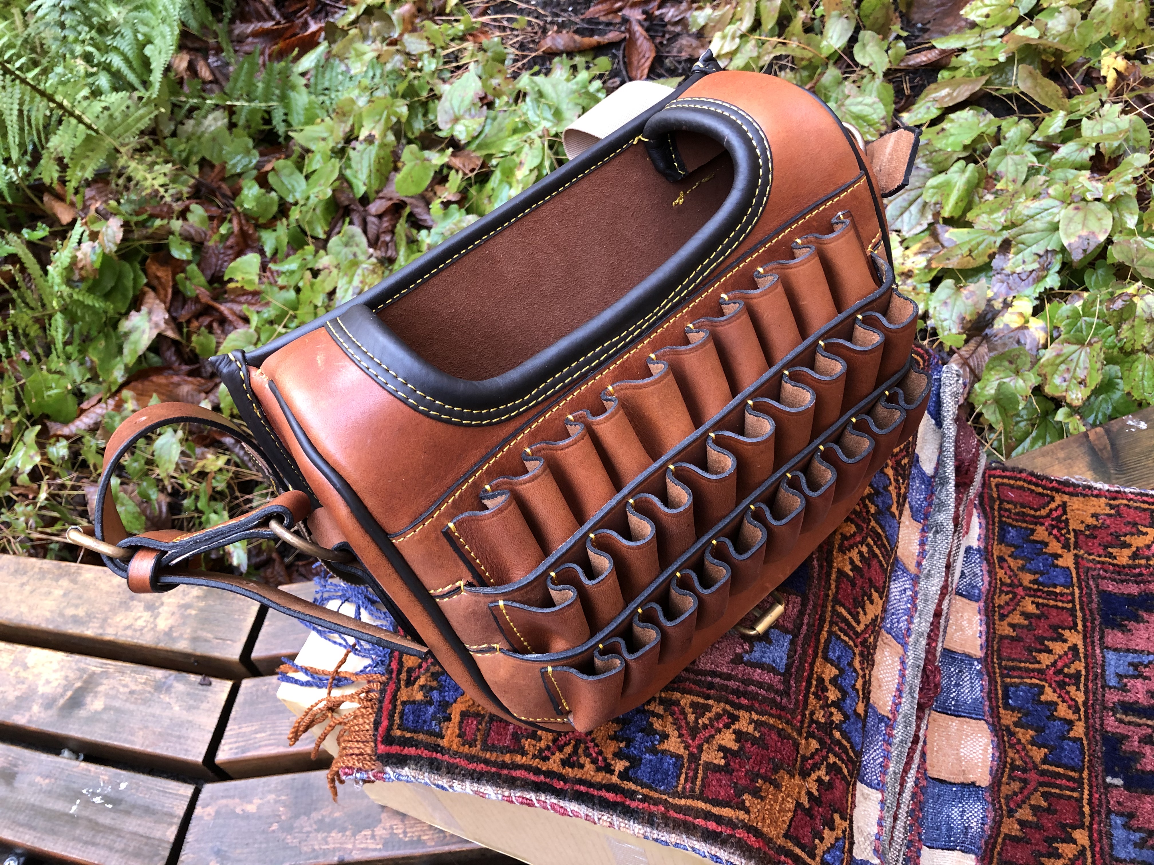Loader Cartridge Bag Cowhide Leather  SLUTSÅLD! - 4