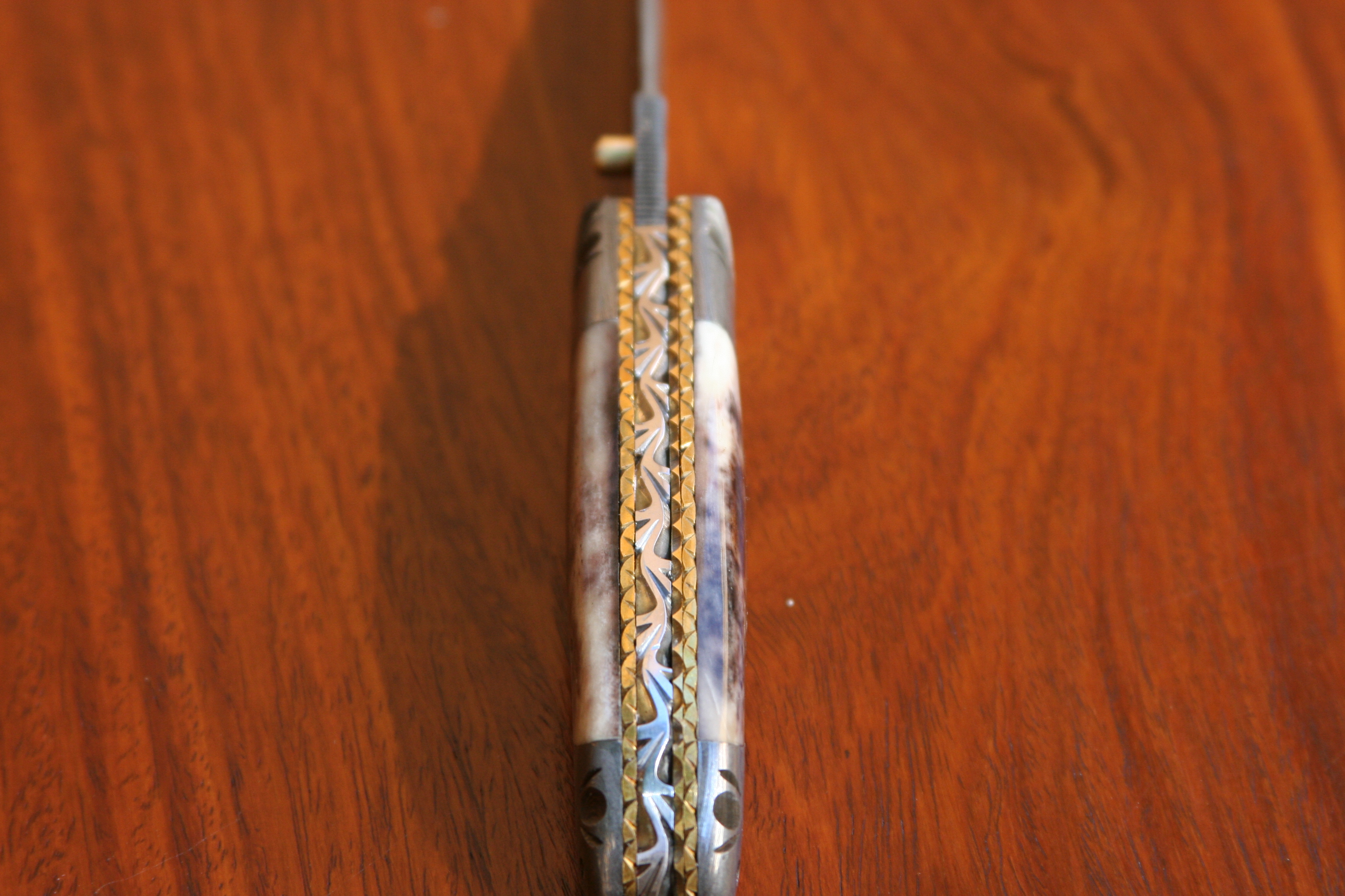 Damascus Folder, Liner Lock - Mycket arbetad! - 3