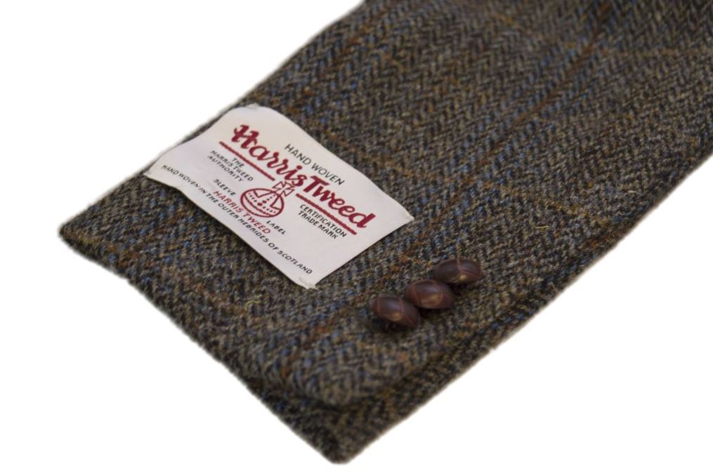 Harris Tweed Herringbone Overcheck Country Blazer  - Klassisk skotsk - 5