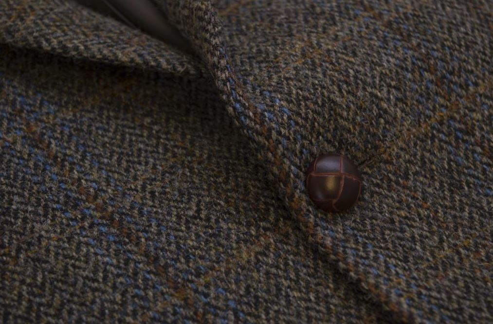 Harris Tweed Herringbone Overcheck Country Blazer  - Klassisk skotsk - 4