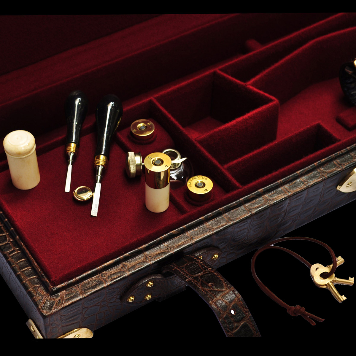 Lädercase De Luxe - Präglat krokodilmönster - 7