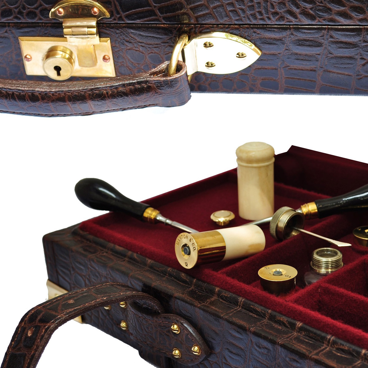 Lädercase De Luxe - Präglat krokodilmönster - 8