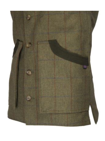 50% RABATT*****  Tweed Shooting Waistcoat - GREEN FOREST  (strl Large) - 3