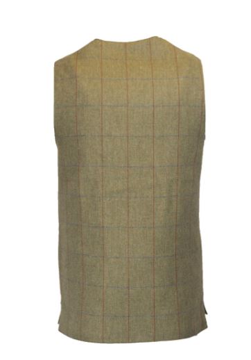 50% RABATT*****  Tweed Shooting Waistcoat - GREEN FOREST  (strl Large) - 4