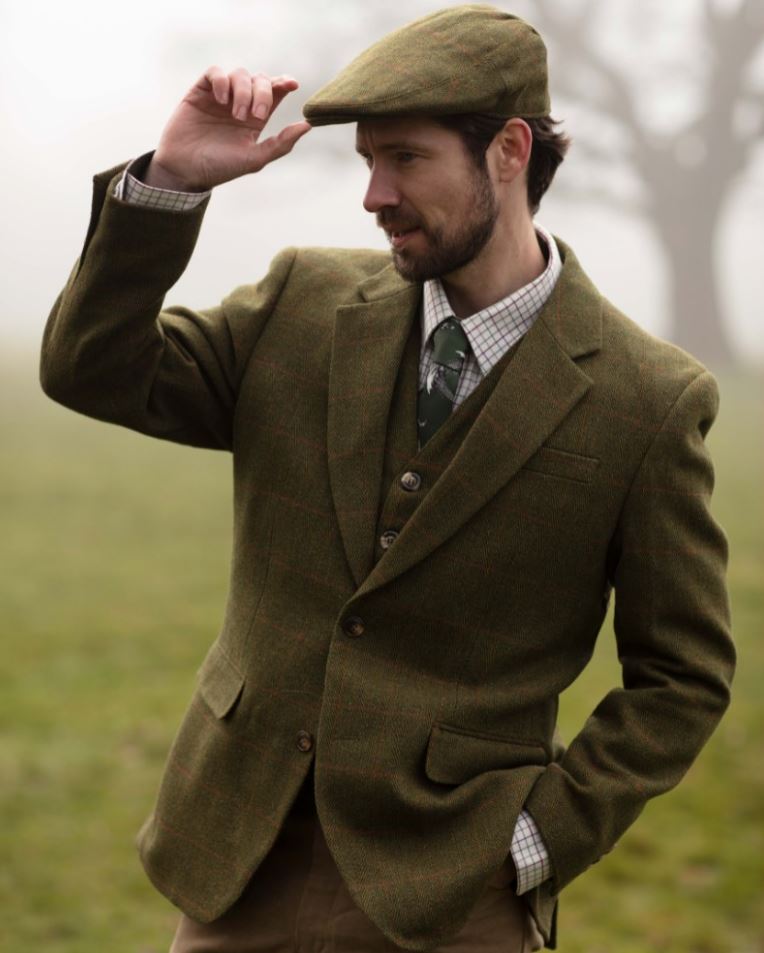Engelsk Tweed - Derby Tweed Blazer - DARK SAGE