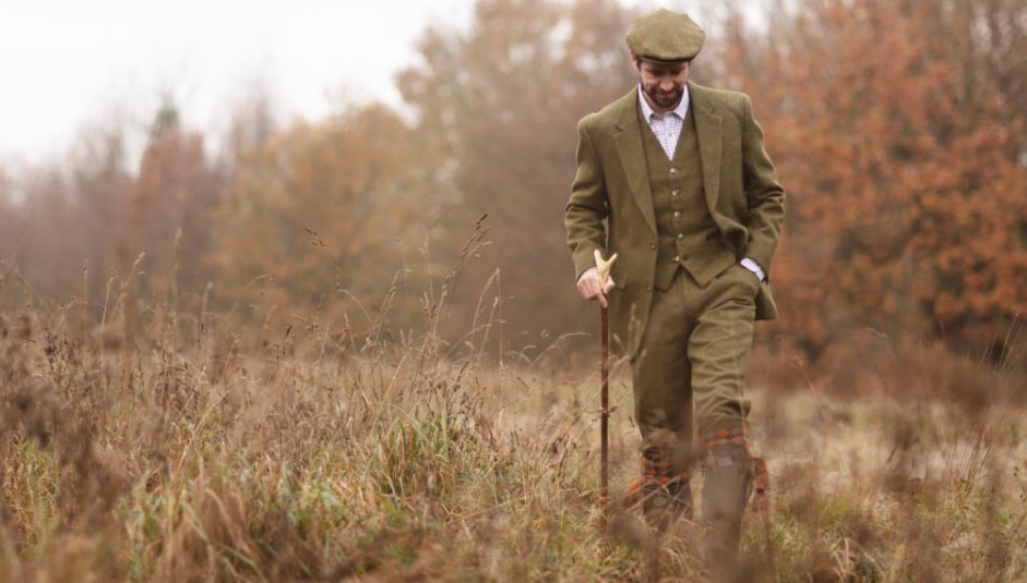 Engelsk Tweed - Derby Tweed Blazer - DARK SAGE - 2