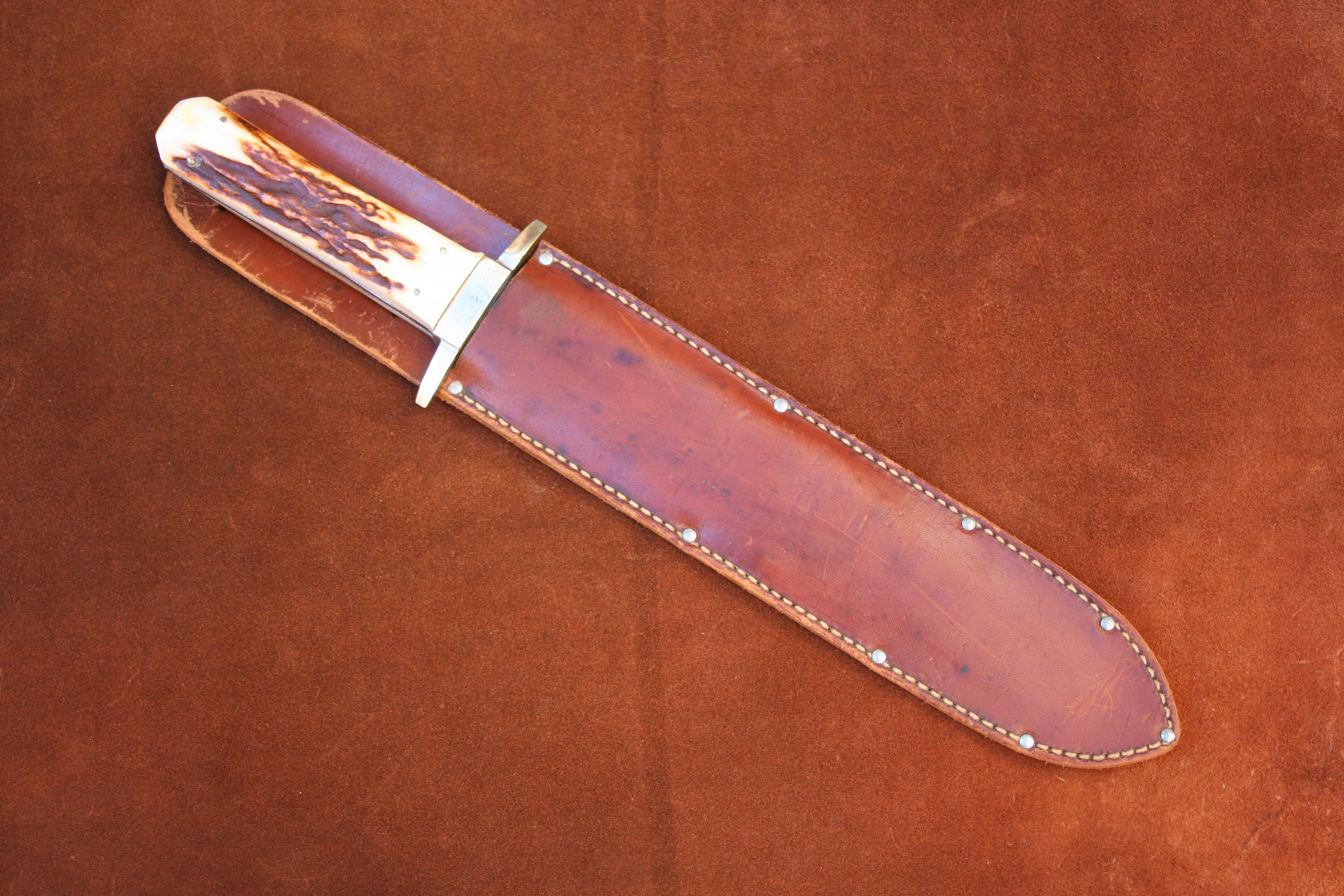 Vintage Bowie Knife 1960-tal US Handmade - En STOOOR kniv - 8