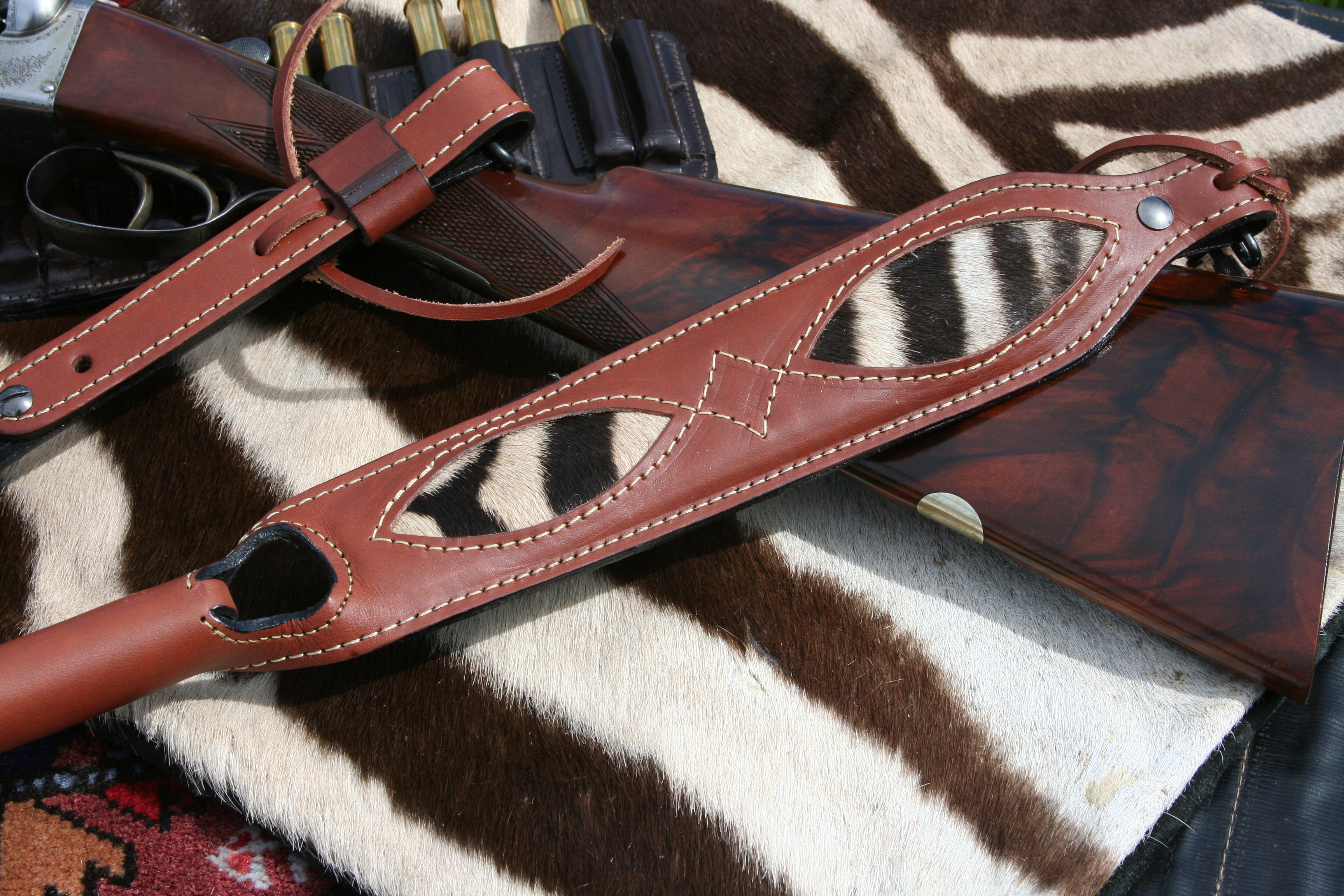 Gun sling med tumhål - Vadderad gevärsrem  - 6