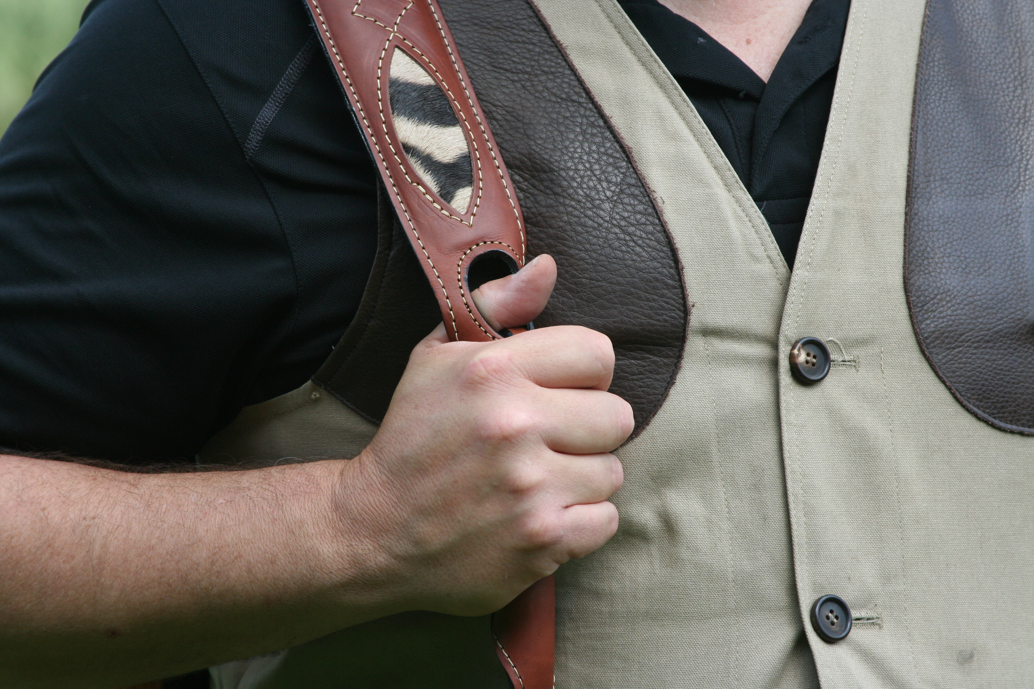 Gun sling med tumhål - Vadderad gevärsrem  - 3