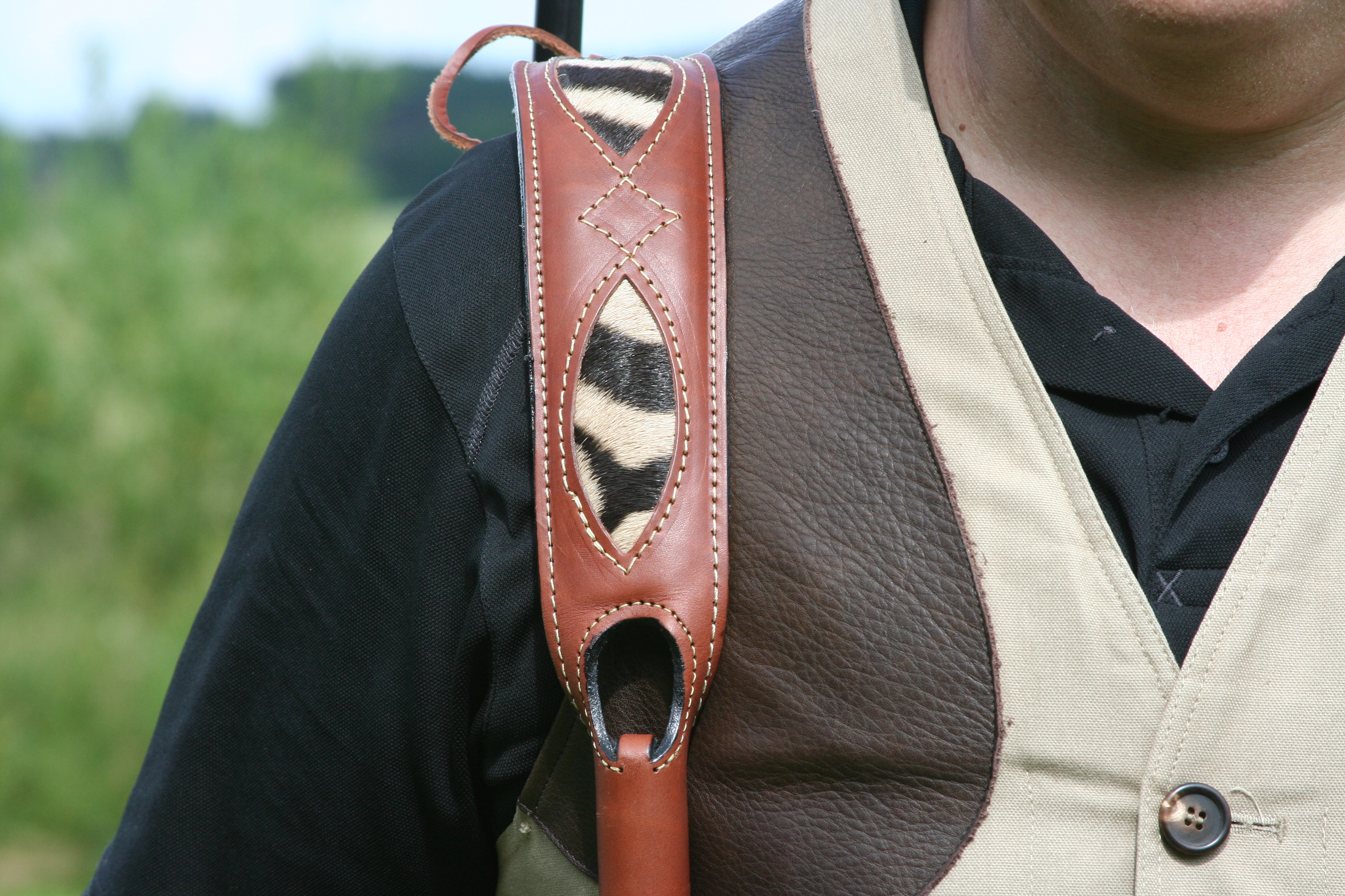 Gun sling med tumhål - Vadderad gevärsrem  - 8