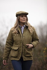 DAMMODELL - Ladies Derby Tweed Shooting Jacket - LIGHT SAGE