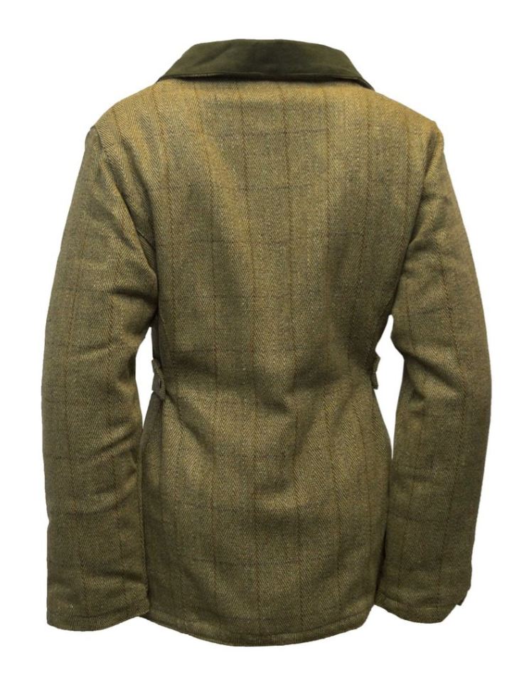 DAMMODELL - Ladies Derby Tweed Shooting Jacket - LIGHT SAGE - 4