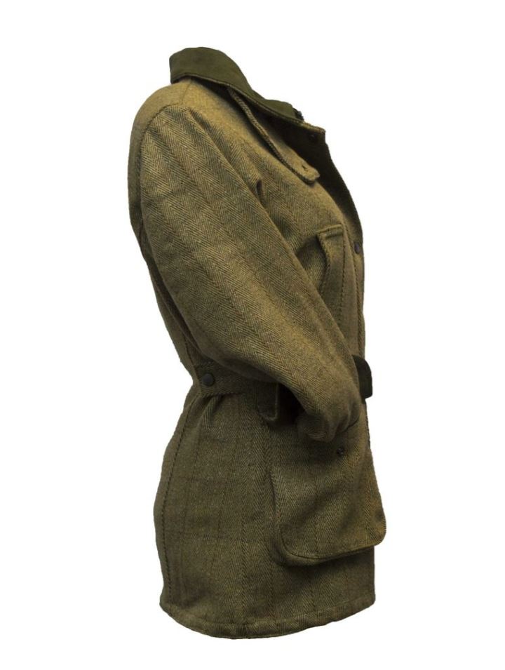 DAMMODELL - Ladies Derby Tweed Shooting Jacket - LIGHT SAGE - 3