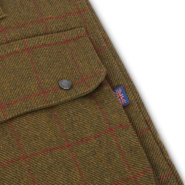 NU !!   50% RABATT*****  Engelsk Tweed - Derby Tweed Shooting Jacket - RED STRIPE - 6