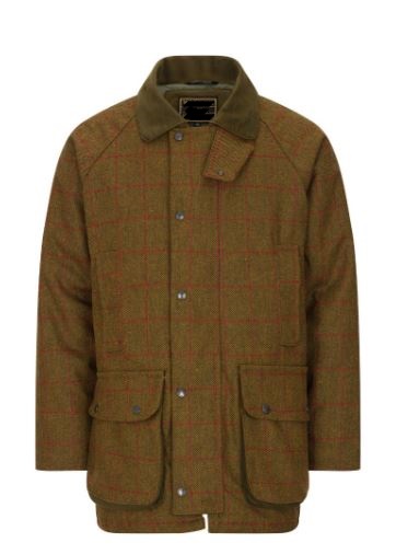 NU !!   50% RABATT*****  Engelsk Tweed - Derby Tweed Shooting Jacket - RED STRIPE - 3