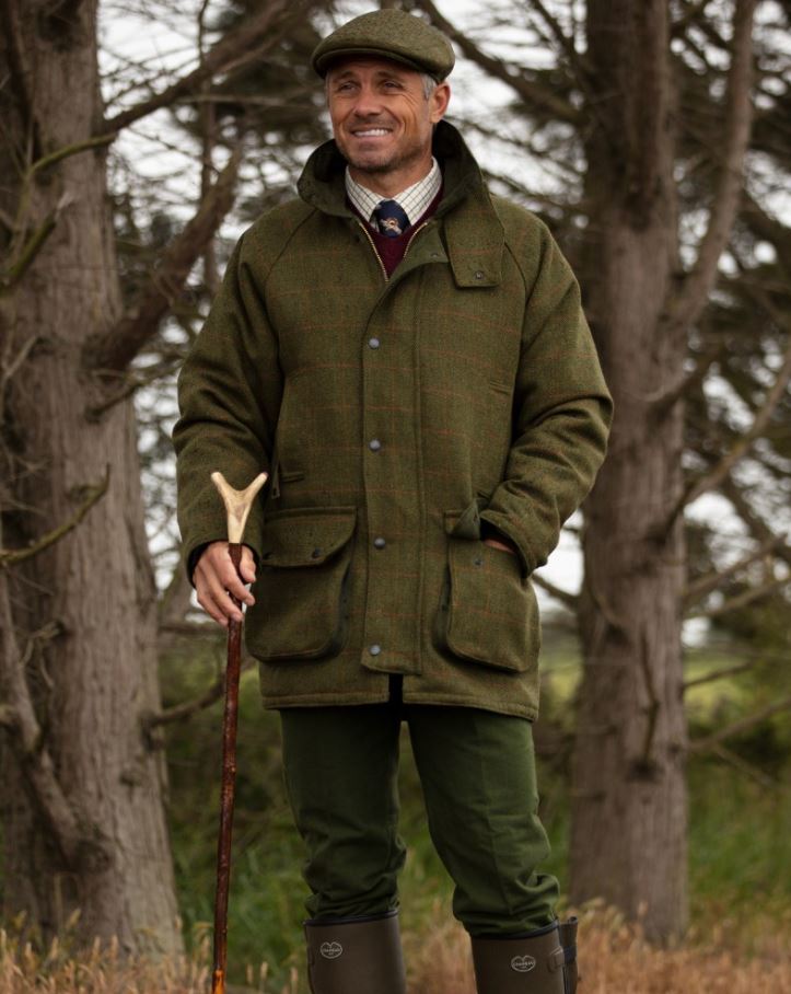 NU !!   50% RABATT*****  Engelsk Tweed - Derby Tweed Shooting Jacket - RED STRIPE