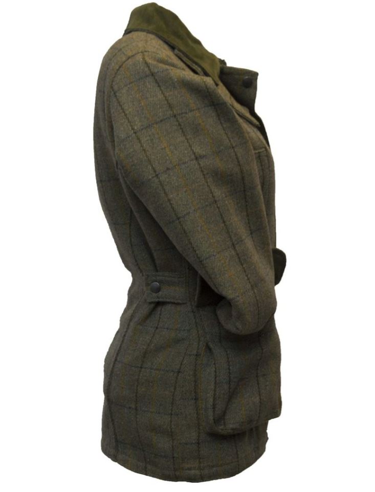 DAMMODELL - Ladies Derby Tweed Shooting Jacket - NAVY STRIPE - 3