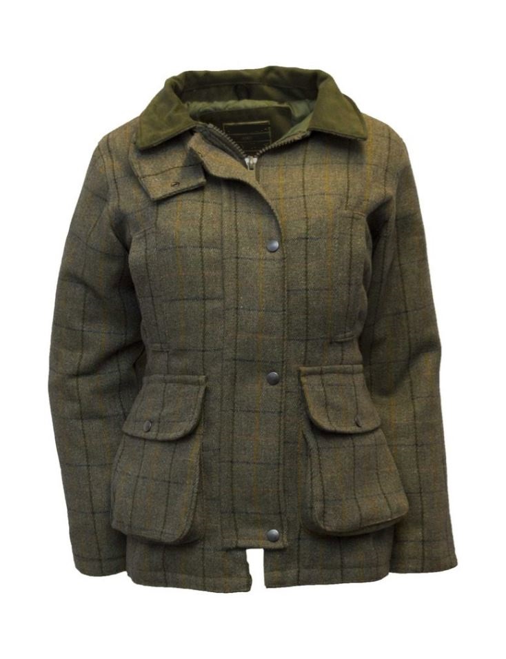 DAMMODELL - Ladies Derby Tweed Shooting Jacket - NAVY STRIPE - 2