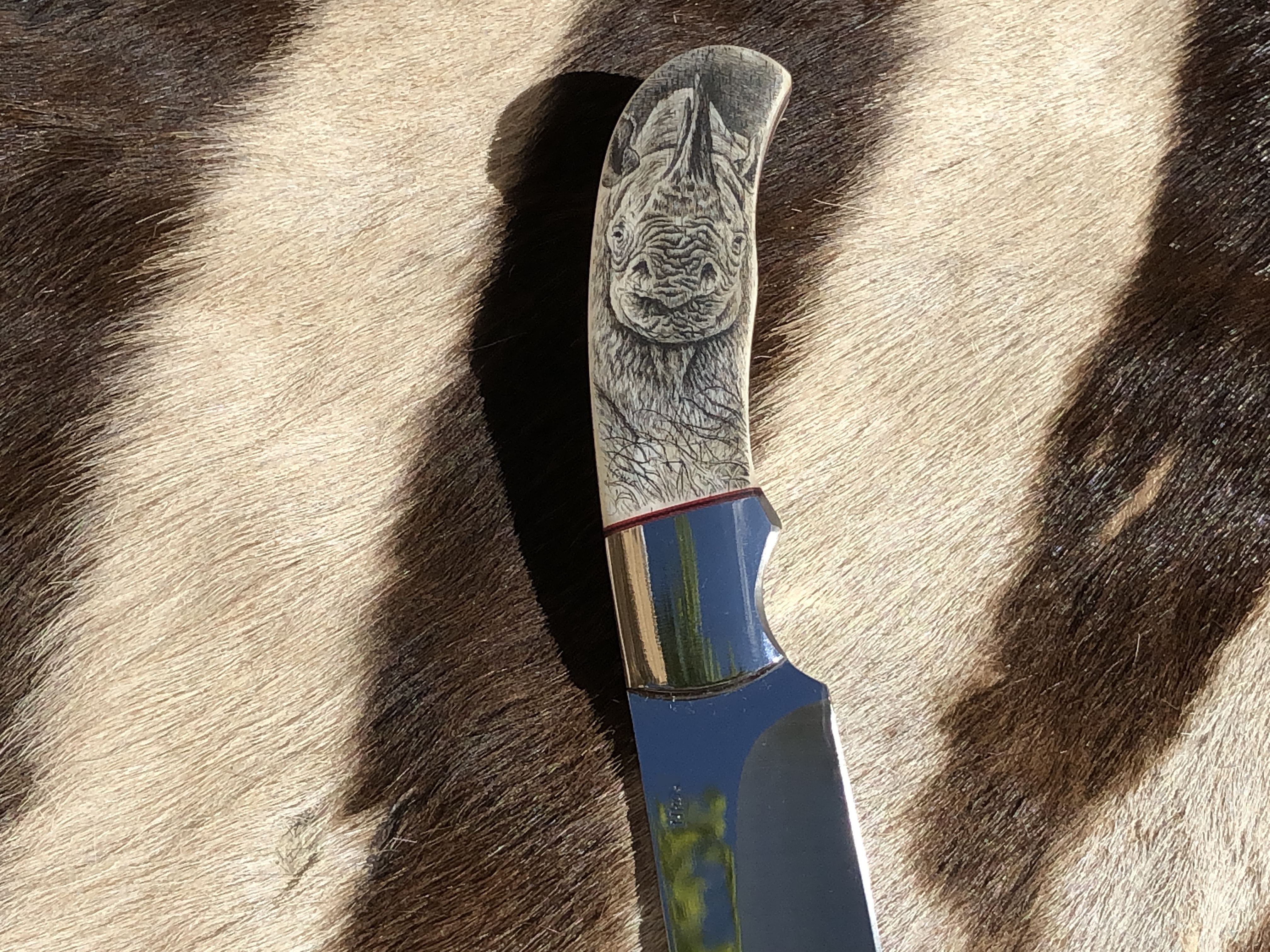 Makalöst Knivhantverk! Rhino – en medium Utility Hunter knife - 4
