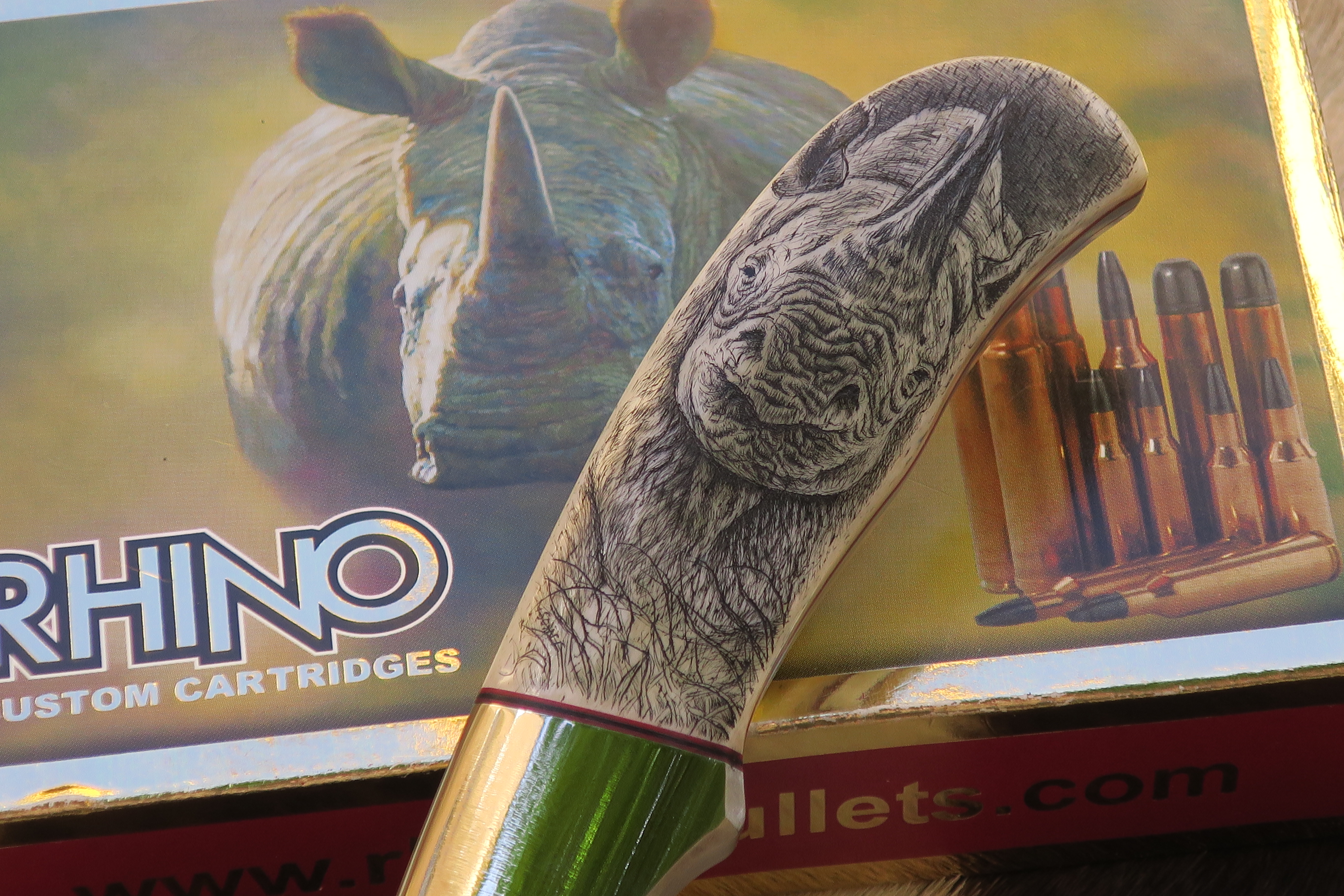 Makalöst Knivhantverk! Rhino – en medium Utility Hunter knife - 11