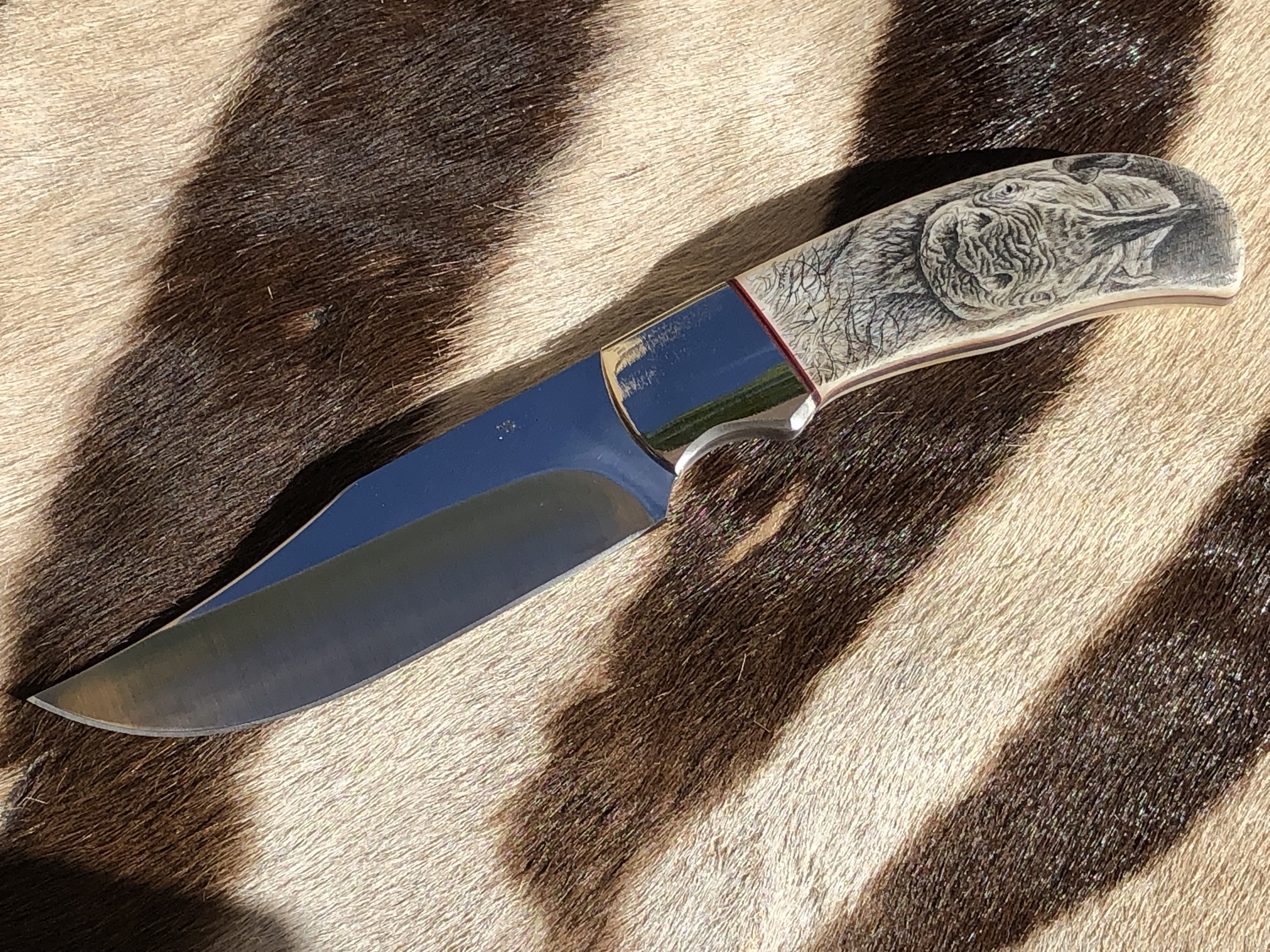 Makalöst Knivhantverk! Rhino – en medium Utility Hunter knife - 3