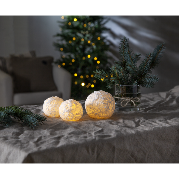 LED Blockljus Snöboll - 2