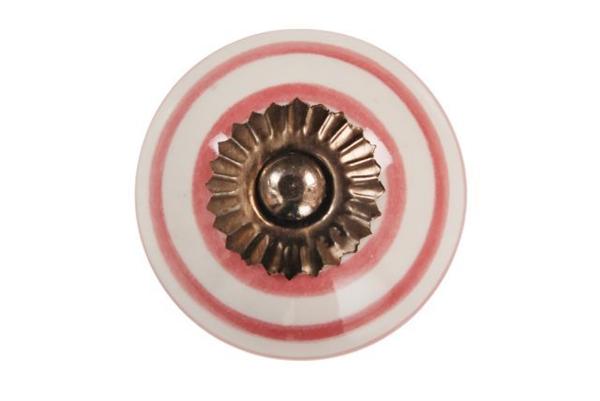 Knopp rosa/vit