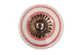 Knopp rosa/vit
