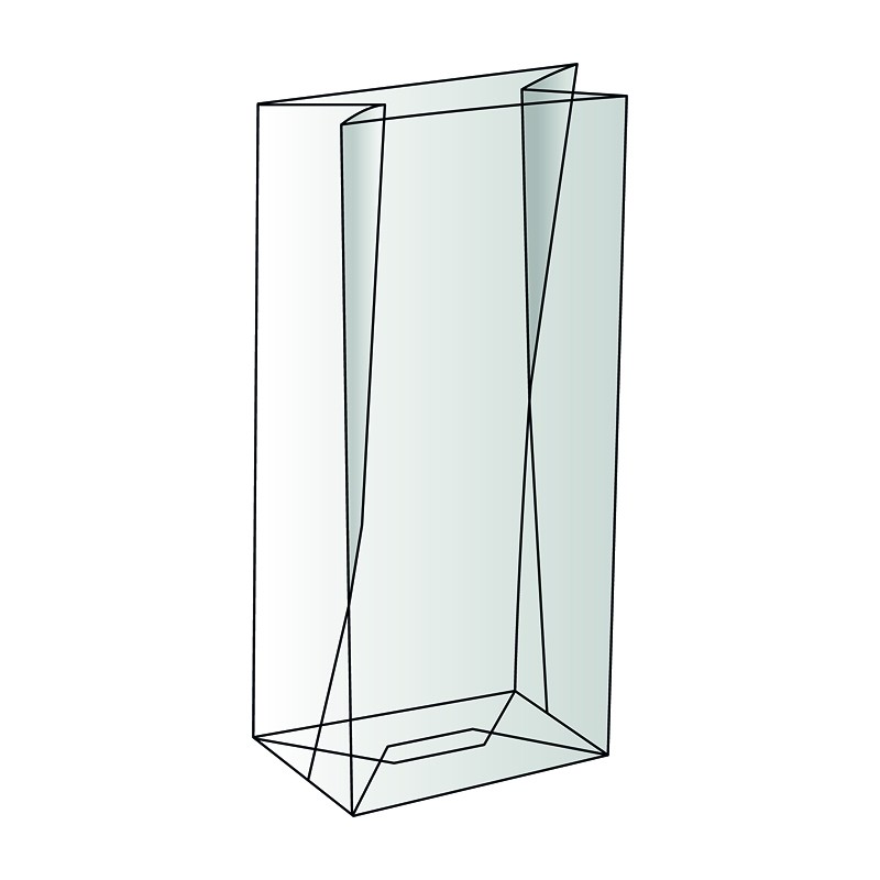 Cellofanpåse med botten 12x7x37 cm