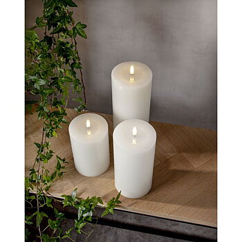LED Blockljus Flamme Flow Big 17,5 cm