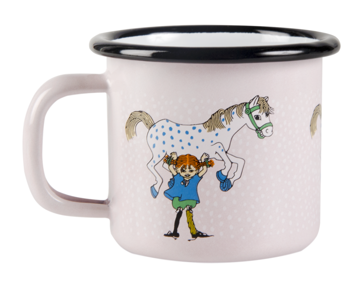 Emaljmugg Pippi och Lilla Gubben 1,5 dl - 2