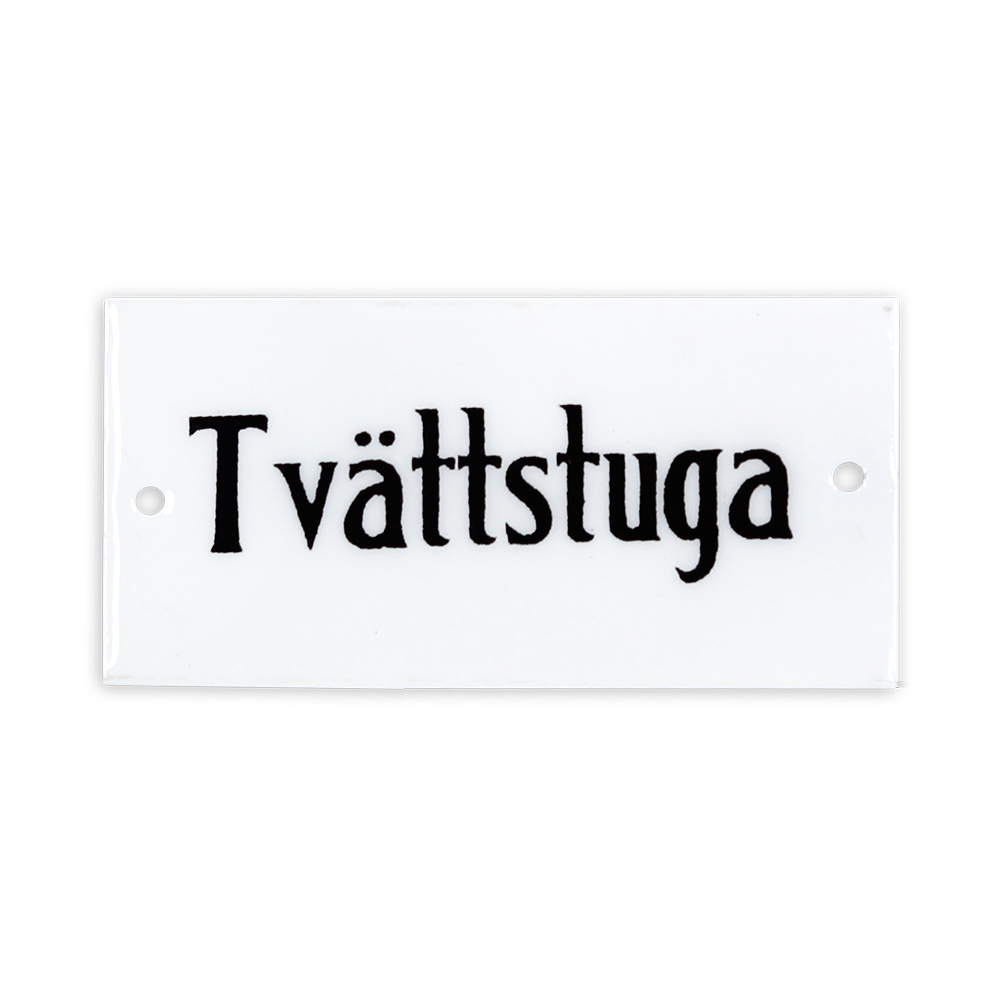 Plåtskylt Tvättstuga