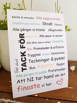 Kort "Ett stort tack för....."