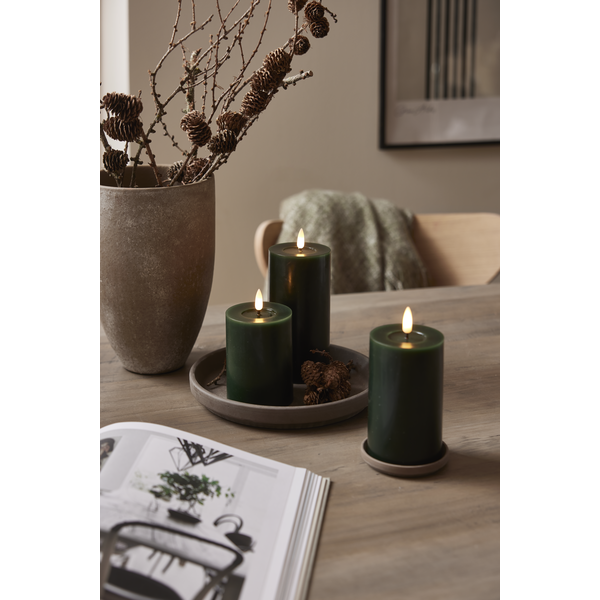 LED Blockljus Flamme Flow Grön 15 cm - 4