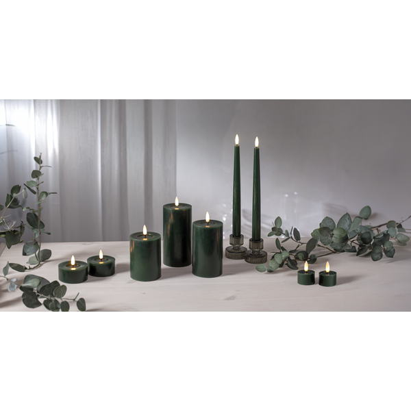 LED Blockljus Flamme Flow Grön 12,5 cm - 3