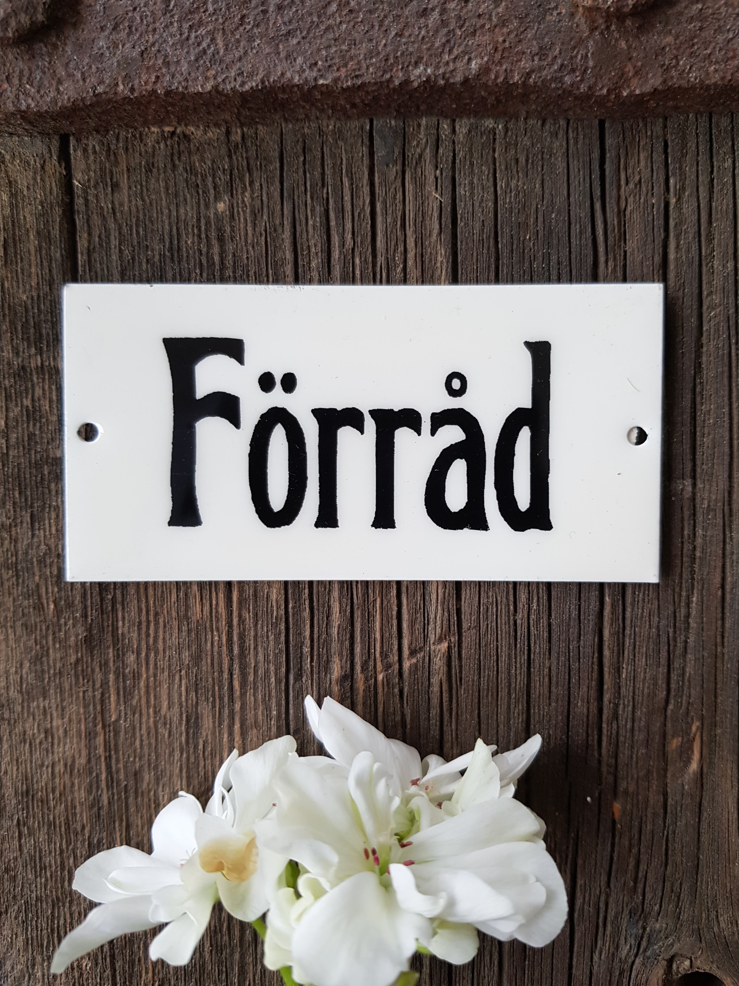 Plåtskylt Förråd